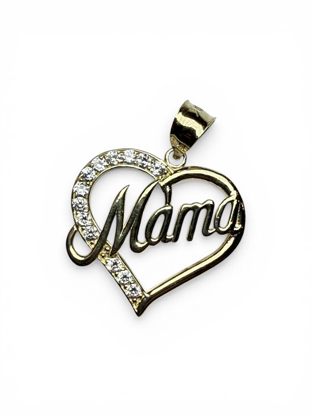 10K  Gold “Mama” Heart Pendant