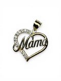 10K  Gold “Mama” Heart Pendant