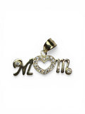 10K  Gold “Mom” Heart Pendant