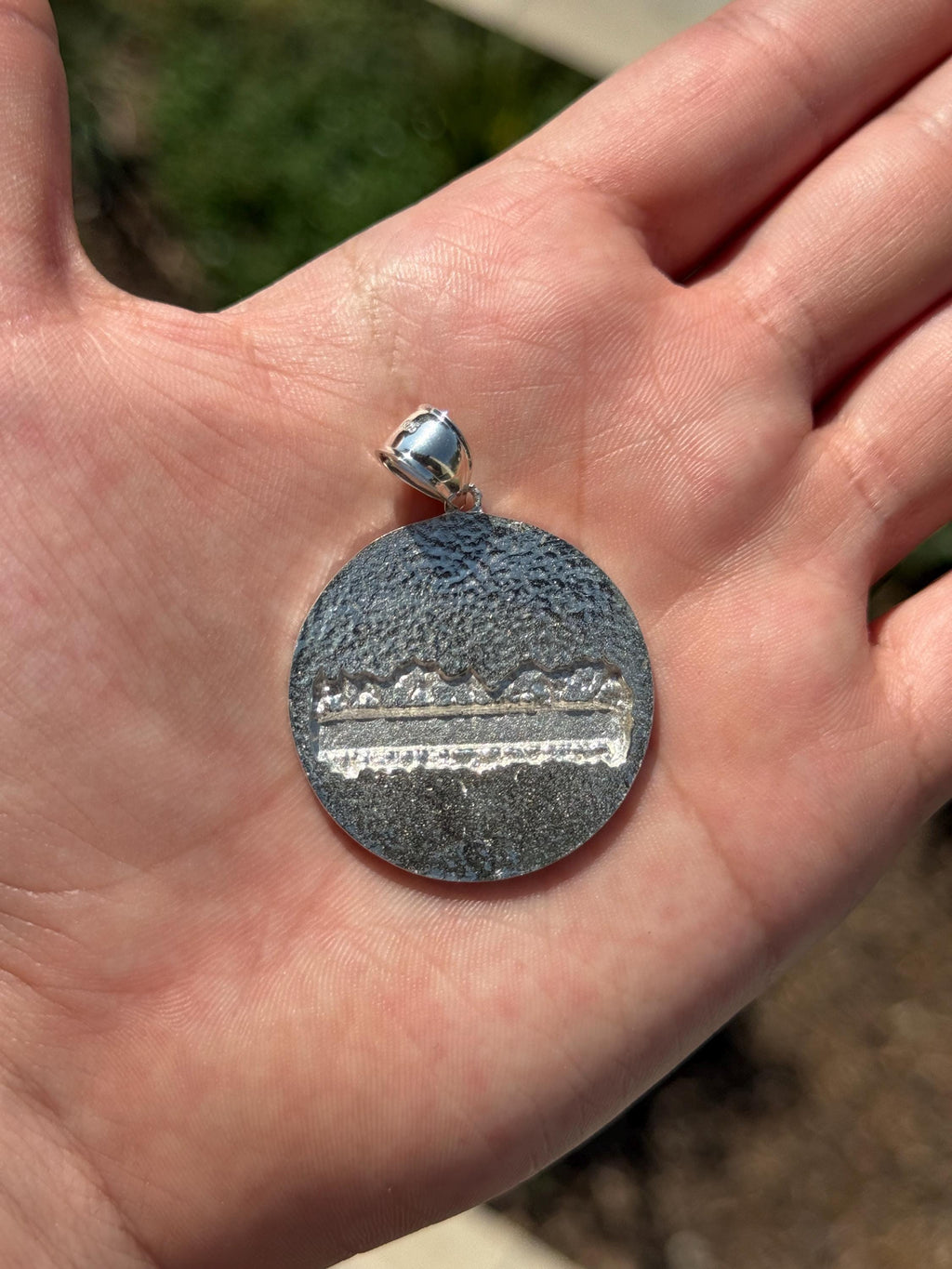 925 Sterling Silver Last Supper Round Pendant